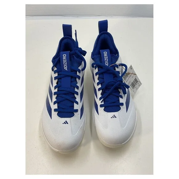 Adidas Adizero Impact 2.0 Baseball Cleats White Blue Size 7 - Picture 5 of 7